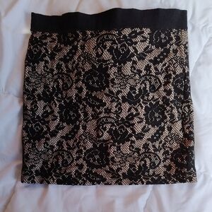 H&M Divided Black Lace Mini Skirt - 8/Medium